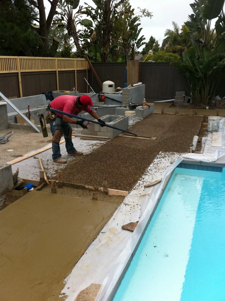 Pool Deck Remodel - Custom concrete, bbq and depressed fire pit by San Diego Landscape Solutions Inc - Photo 56
