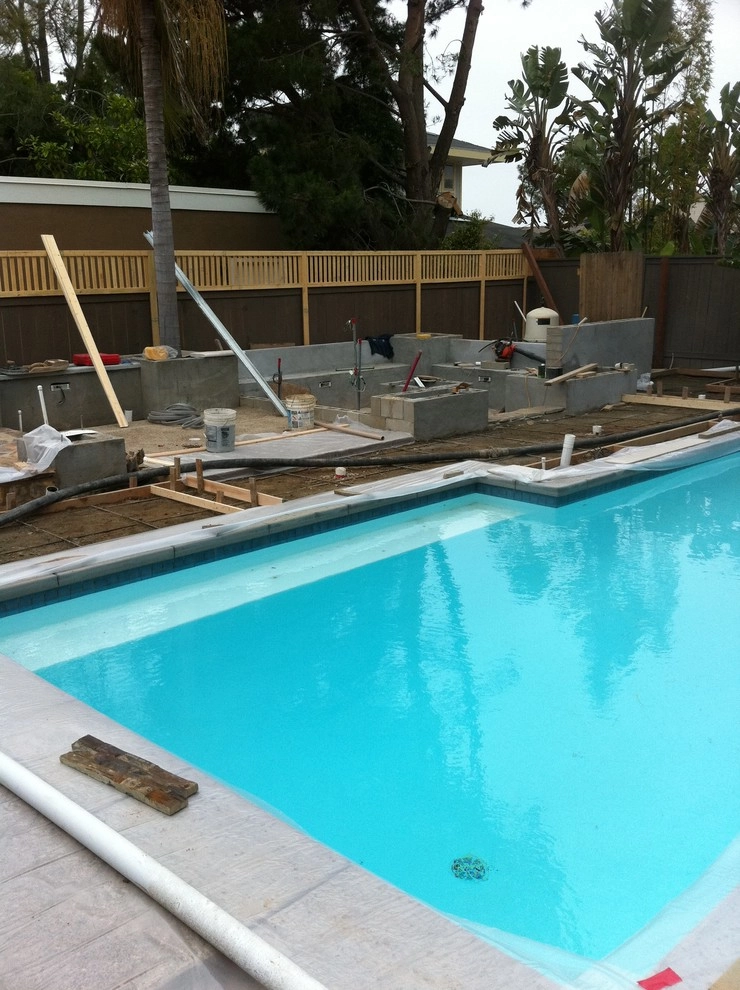 Pool Deck Remodel - Custom concrete, bbq and depressed fire pit by San Diego Landscape Solutions Inc - Photo 49