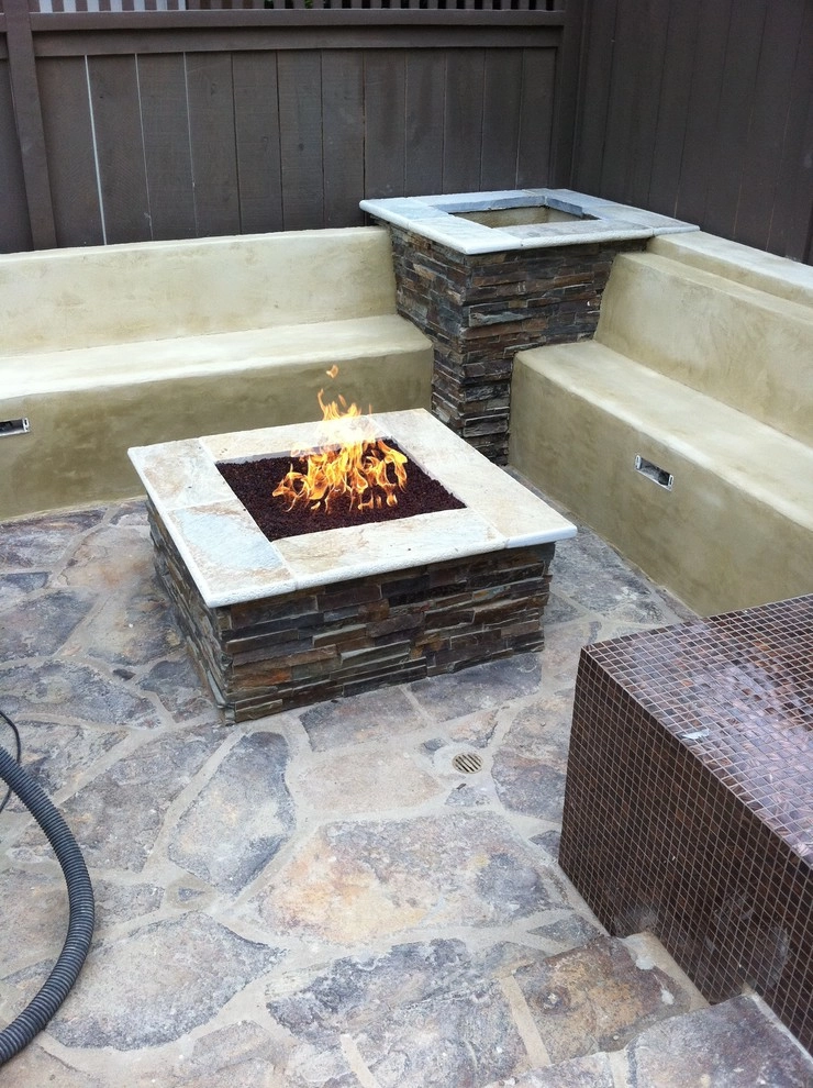Pool Deck Remodel - Custom concrete, bbq and depressed fire pit by San Diego Landscape Solutions Inc - Photo 43