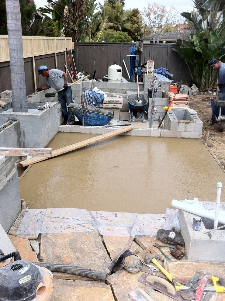 Pool Deck Remodel - Custom concrete, bbq and depressed fire pit by San Diego Landscape Solutions Inc - Photo 34