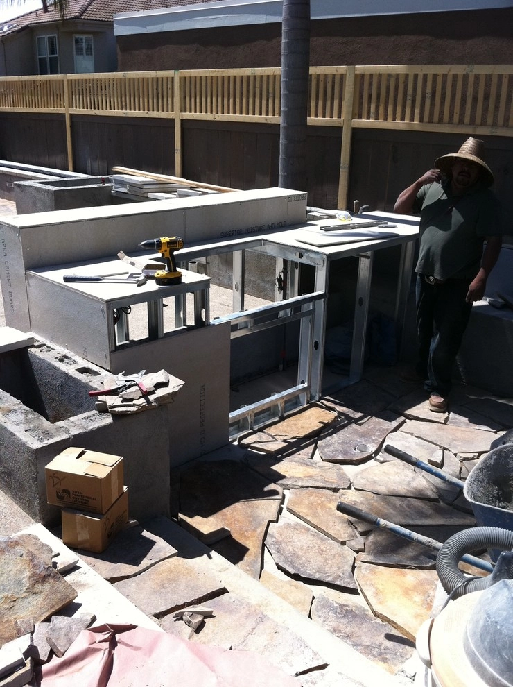 Pool Deck Remodel - Custom concrete, bbq and depressed fire pit by San Diego Landscape Solutions Inc - Photo 21