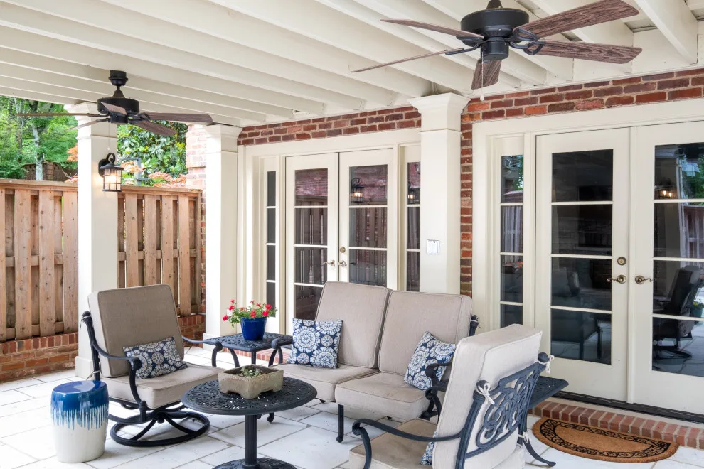 A Two-Level Patio by the Swimming Pool by The Porch Company - Photo 6