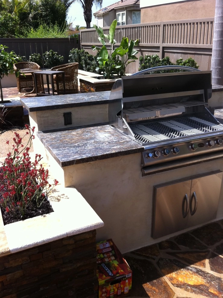 Pool Deck Remodel - Custom concrete, bbq and depressed fire pit by San Diego Landscape Solutions Inc - Photo 28