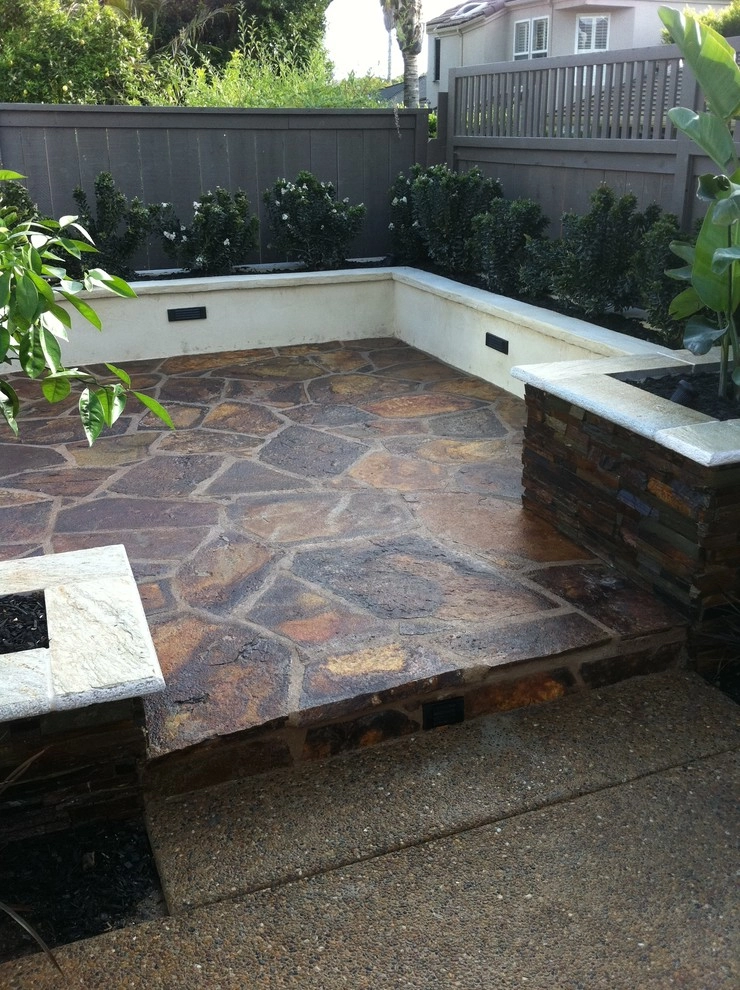 Pool Deck Remodel - Custom concrete, bbq and depressed fire pit by San Diego Landscape Solutions Inc - Photo 48