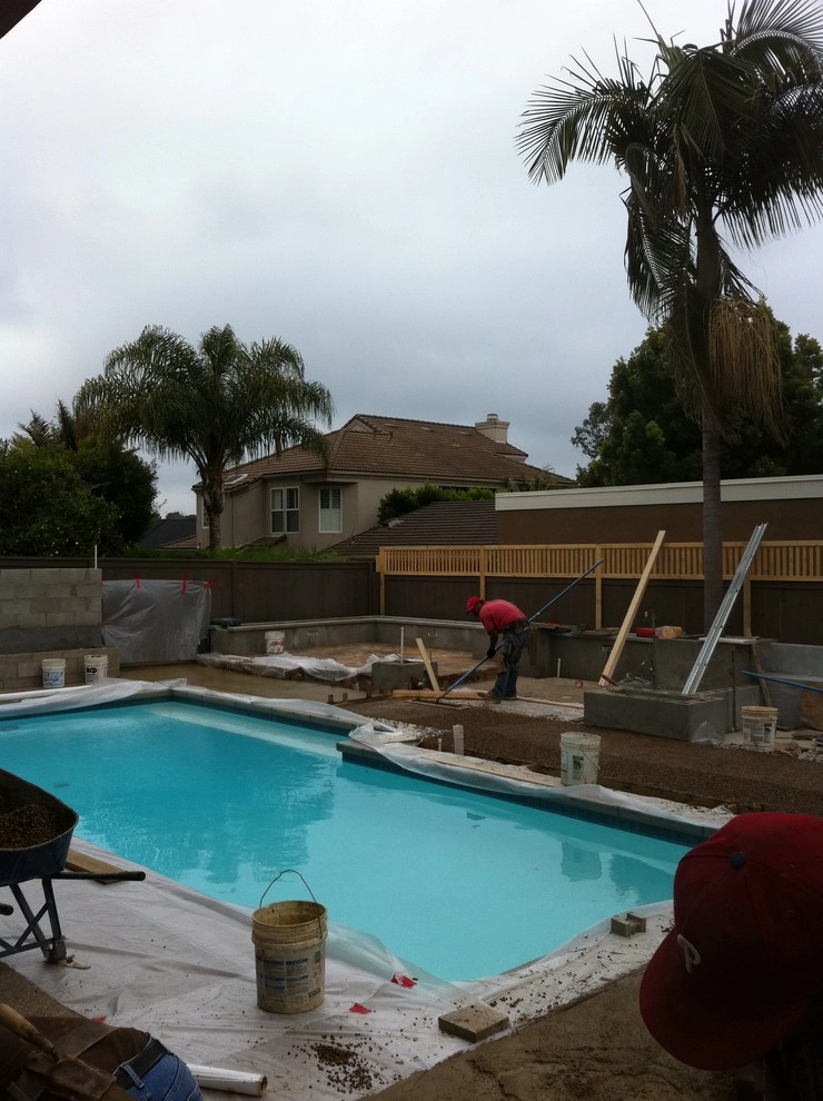 Pool Deck Remodel - Custom concrete, bbq and depressed fire pit by San Diego Landscape Solutions Inc - Photo 39