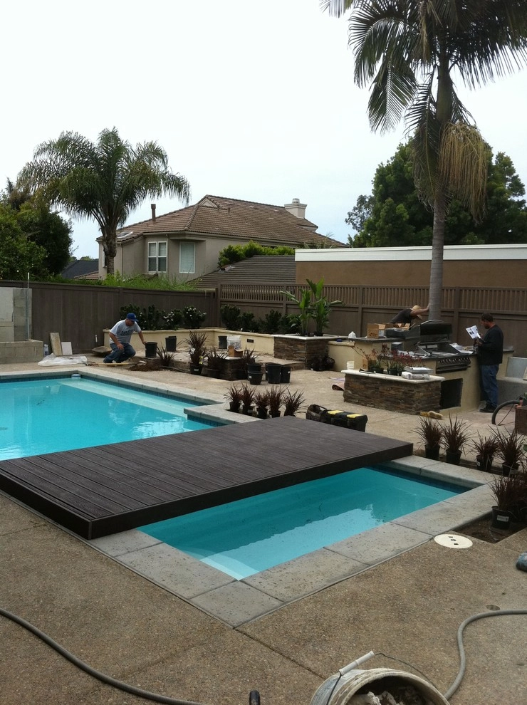 Pool Deck Remodel - Custom concrete, bbq and depressed fire pit by San Diego Landscape Solutions Inc - Photo 45