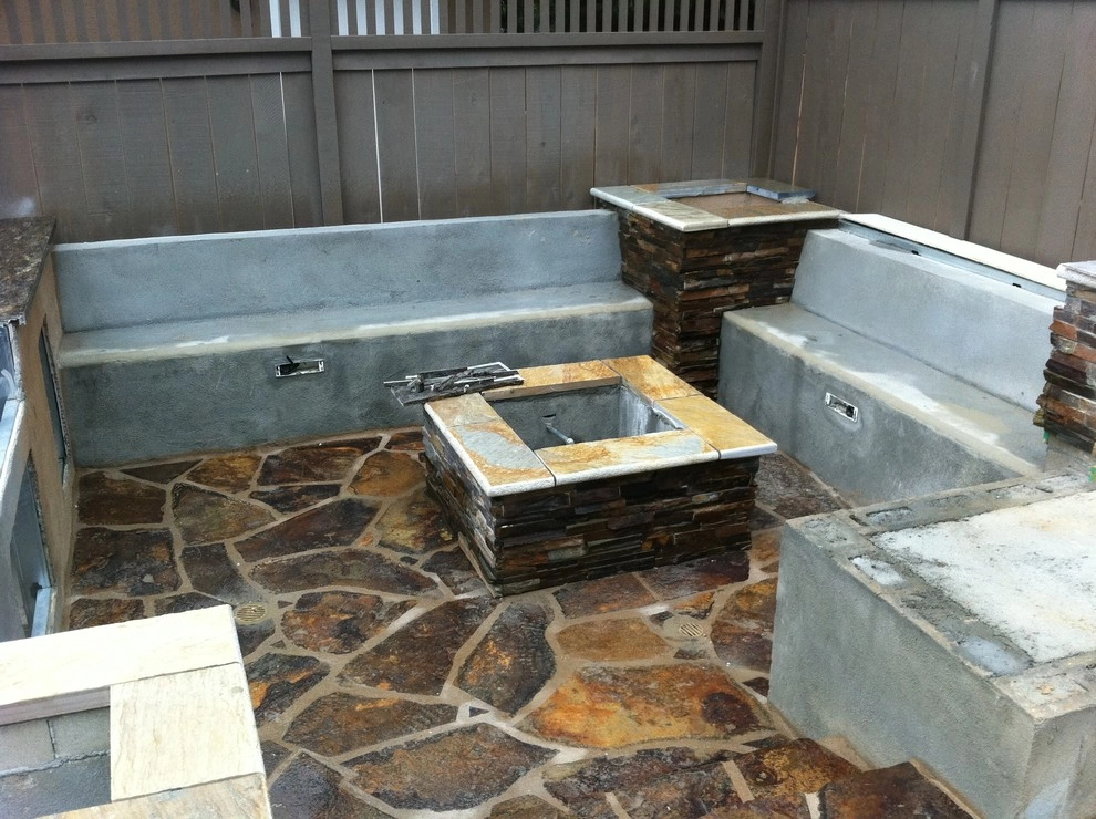 Pool Deck Remodel - Custom concrete, bbq and depressed fire pit by San Diego Landscape Solutions Inc - Photo 27