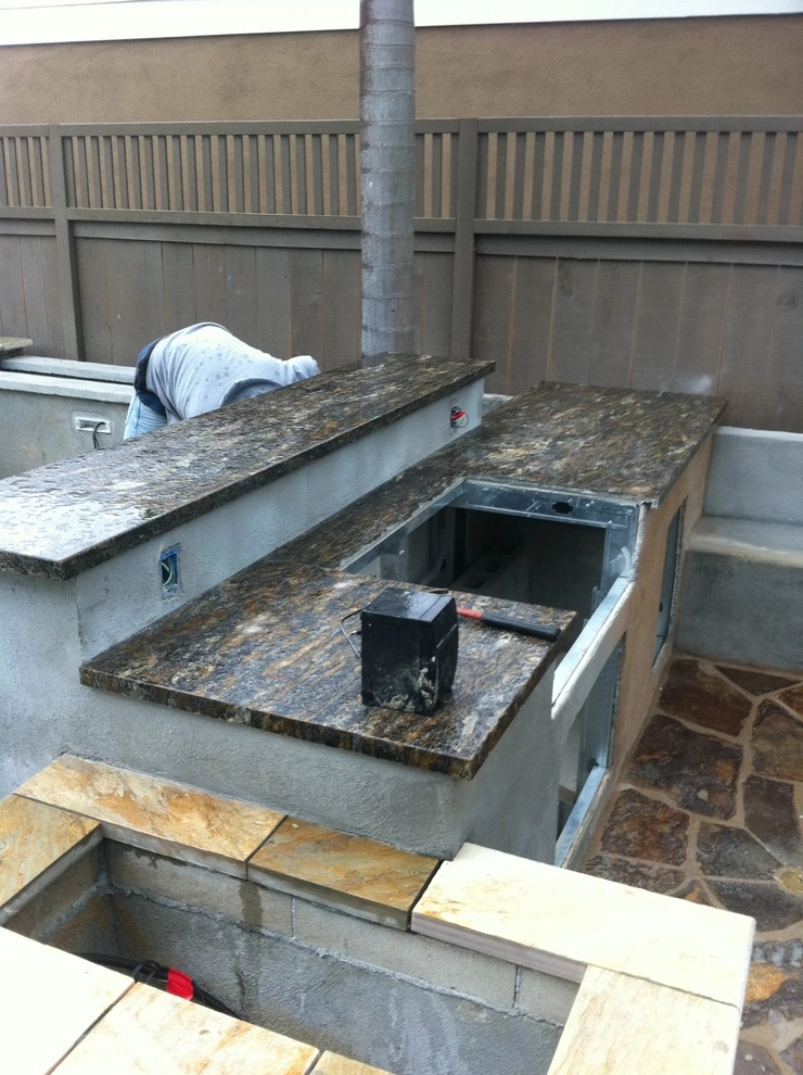 Pool Deck Remodel - Custom concrete, bbq and depressed fire pit by San Diego Landscape Solutions Inc - Photo 4