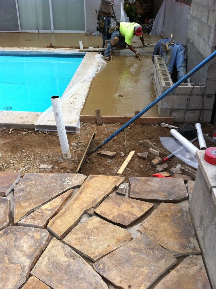 Pool Deck Remodel - Custom concrete, bbq and depressed fire pit by San Diego Landscape Solutions Inc - Photo 22
