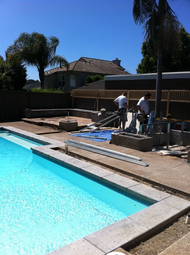 Pool Deck Remodel - Custom concrete, bbq and depressed fire pit by San Diego Landscape Solutions Inc - Photo 7