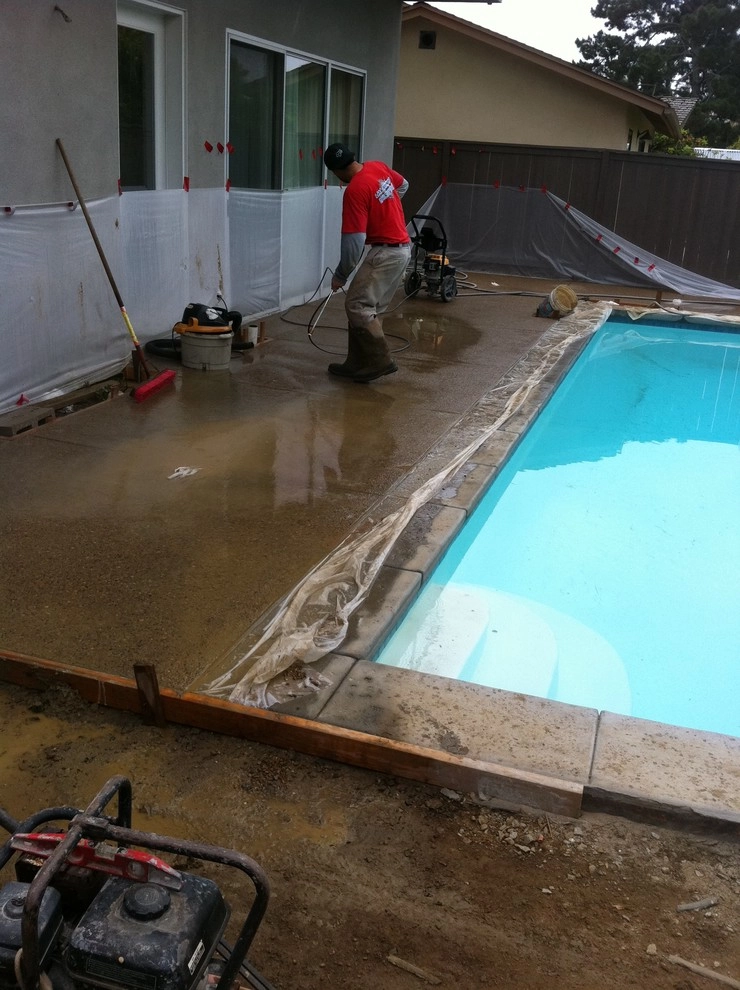 Pool Deck Remodel - Custom concrete, bbq and depressed fire pit by San Diego Landscape Solutions Inc - Photo 58