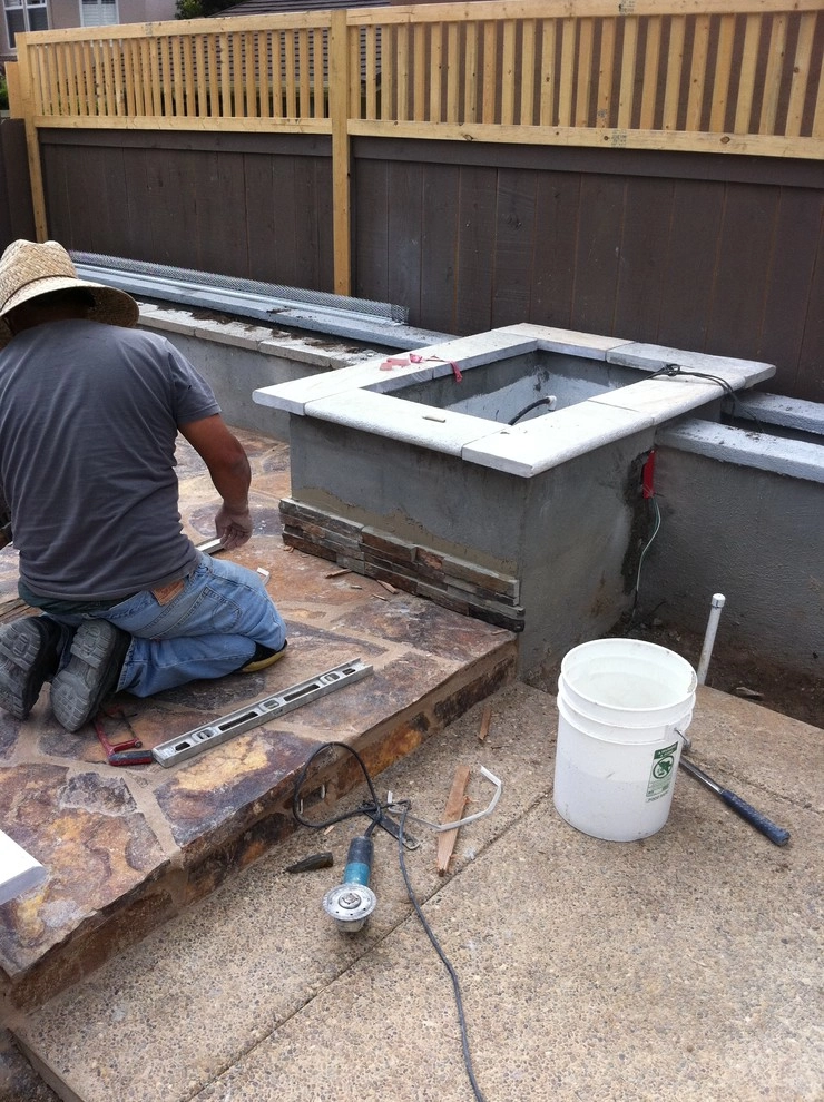 Pool Deck Remodel - Custom concrete, bbq and depressed fire pit by San Diego Landscape Solutions Inc - Photo 42