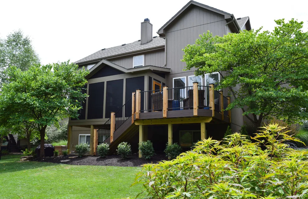 Elegant Contemporary Screened Porch and Deck by Alexander Decks - Photo 10