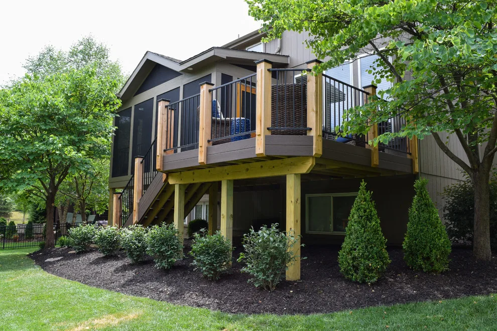 Elegant Contemporary Screened Porch and Deck by Alexander Decks - Photo 6