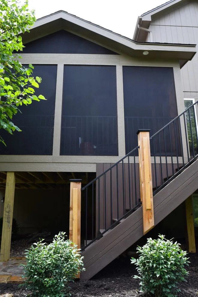 Elegant Contemporary Screened Porch and Deck by Alexander Decks - Photo 7