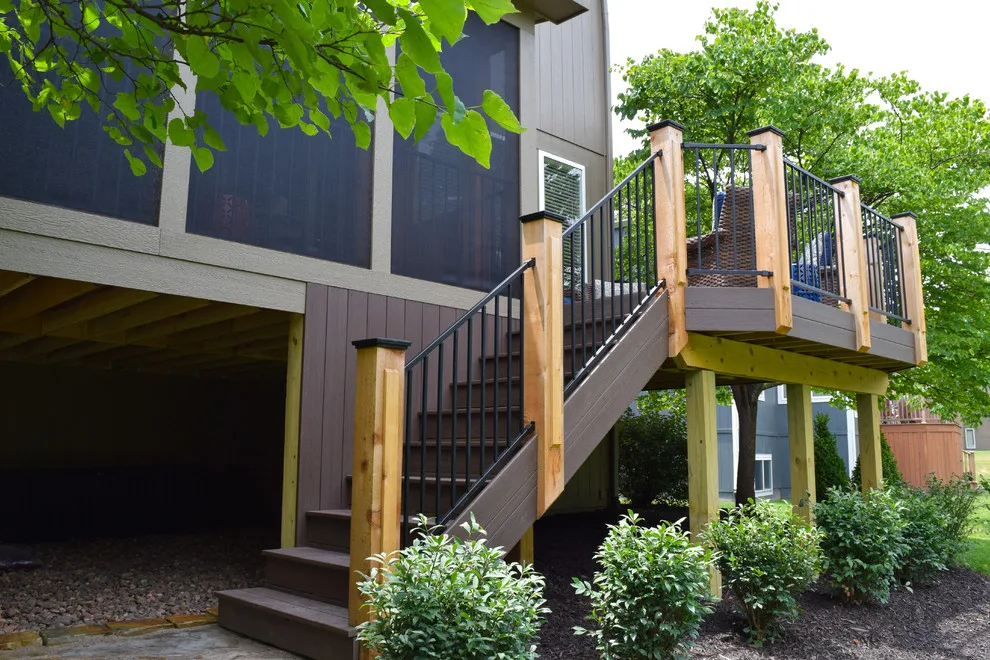 Elegant Contemporary Screened Porch and Deck by Alexander Decks - Photo 5