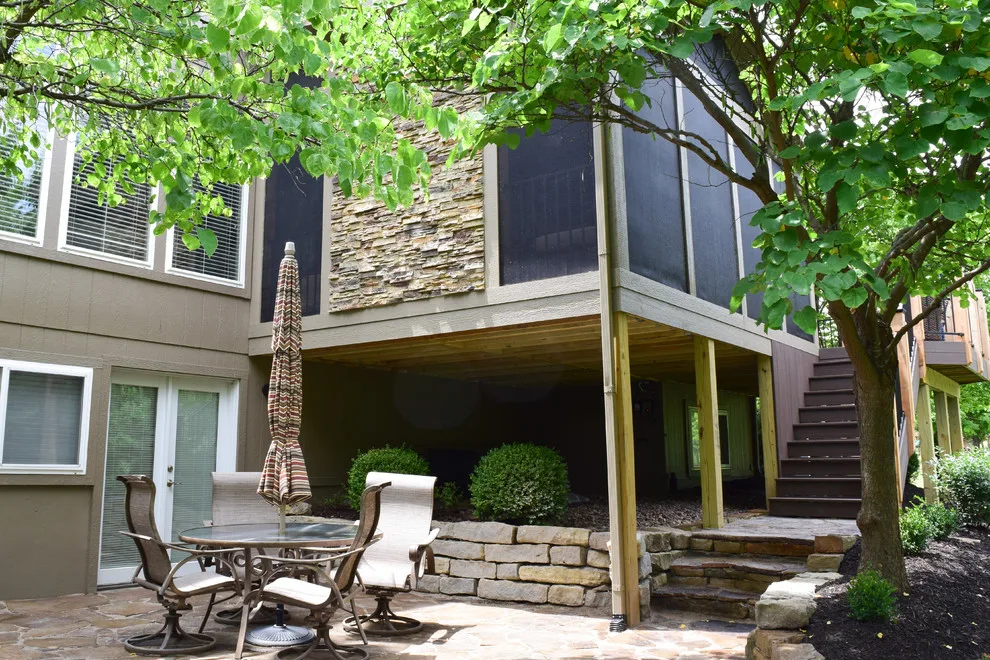 Elegant Contemporary Screened Porch and Deck by Alexander Decks - Photo 17