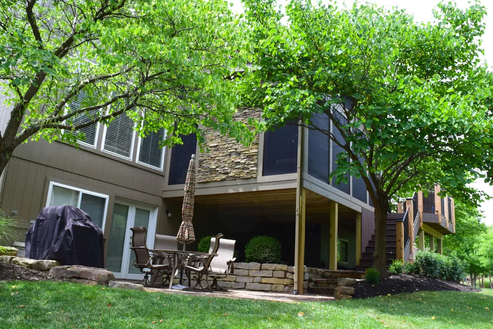 Elegant Contemporary Screened Porch and Deck by Alexander Decks - Photo 19