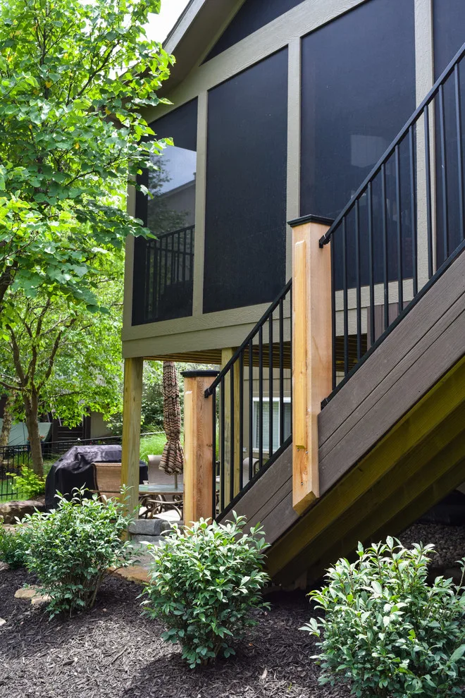 Elegant Contemporary Screened Porch and Deck by Alexander Decks - Photo 13