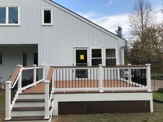 Stunning TREX Transcend "Tiki Torch" deck featuring cocktail railing by DTR Construction Service - Photo 9
