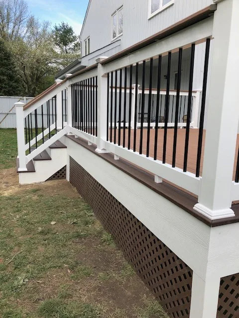 Stunning TREX Transcend "Tiki Torch" deck featuring cocktail railing by DTR Construction Service - Photo 3