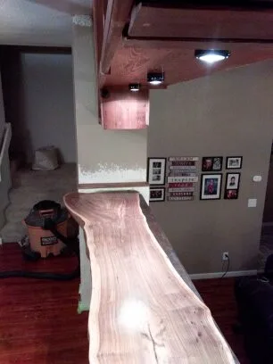 Modesto CA Black Walnut Slab Bar by Diamond K Woodworks LLC - Photo 4