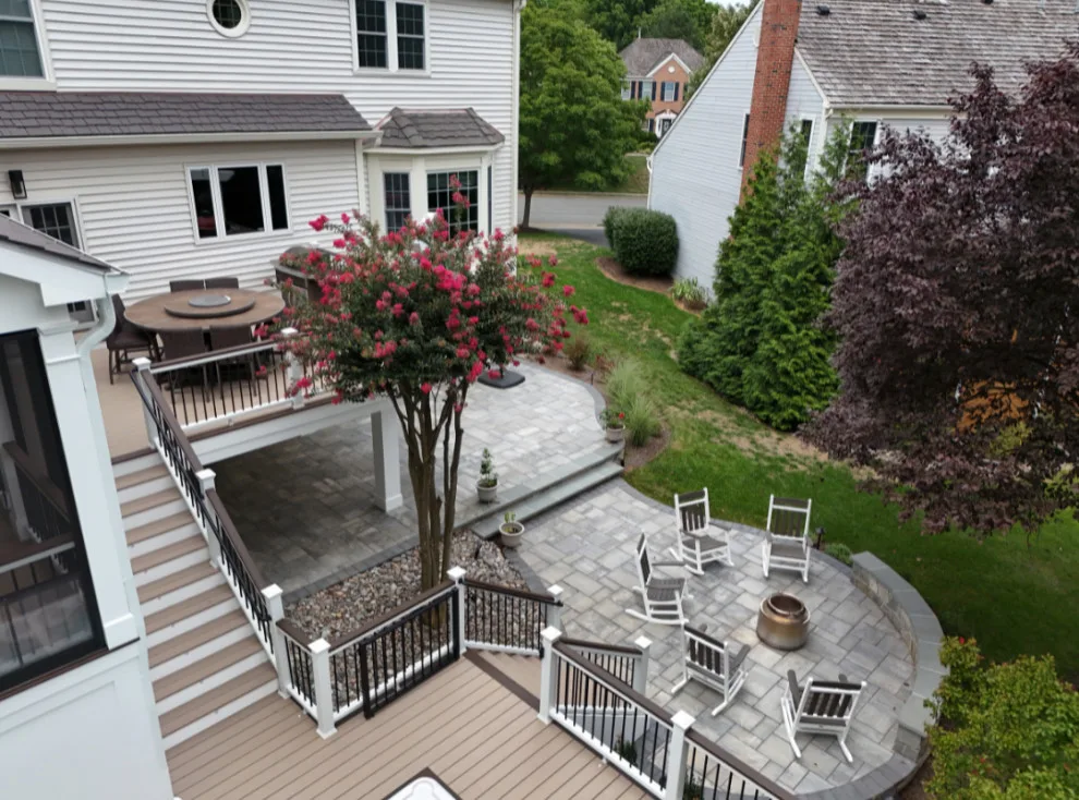 Deck and Patio Combination by Deckscapes Of VA, LLC - Photo 9