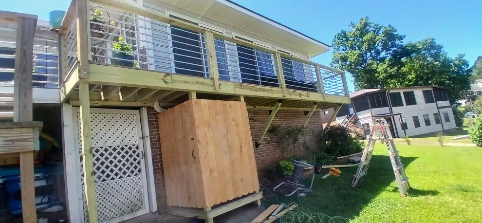 Balcony Composite with Outdoor Shower Enclosure by Freeman Home Repair - Photo 2