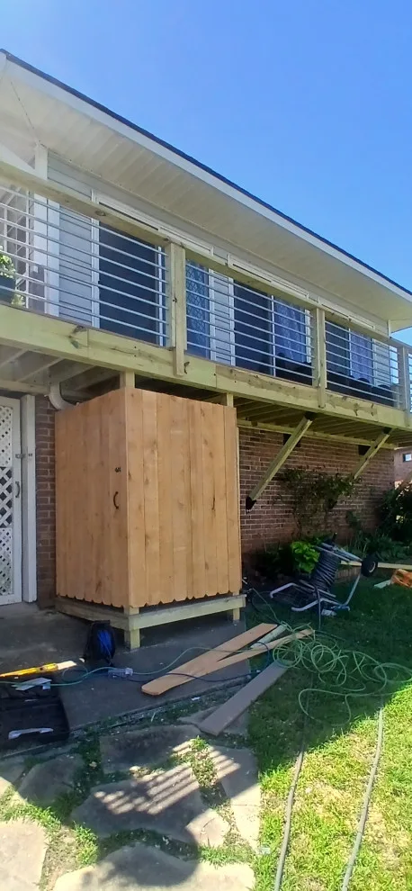 Balcony Composite with Outdoor Shower Enclosure by Freeman Home Repair - Photo 4