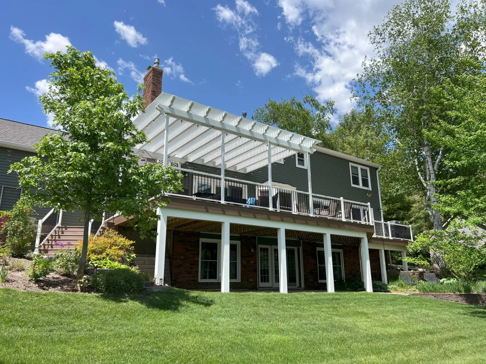 Composite Decking and Aluminum Pergola Initiative, Plainwell MI by Mulder Construction Group - Photo 5