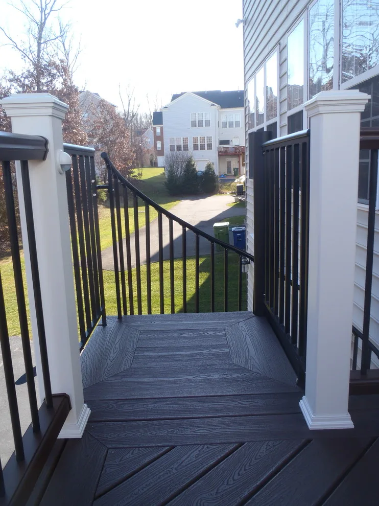 TREX Spiral Staircase Composite Deck by Deckscapes Of VA, LLC - Photo 8