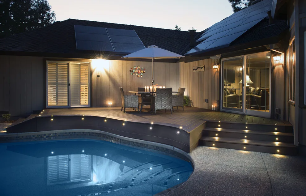 Rural Santa Rosa Trex Pool Deck with Curved Edge by Design By Dean Construction - Photo 2