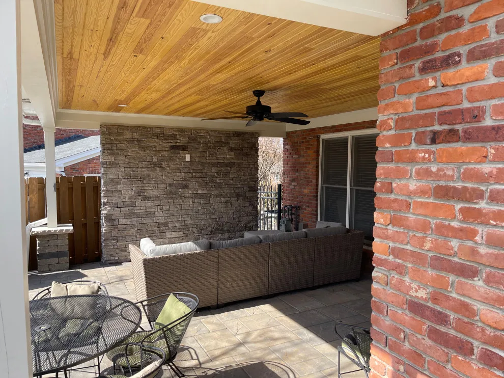patio wall for television installation by Preferred Outdoor Designs - Photo 2