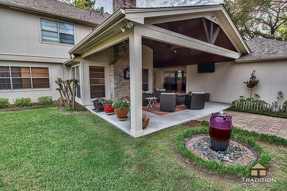 Porte-Cochere Covered Patio in Katy, TX by Tradition Outdoor Living - Photo 8