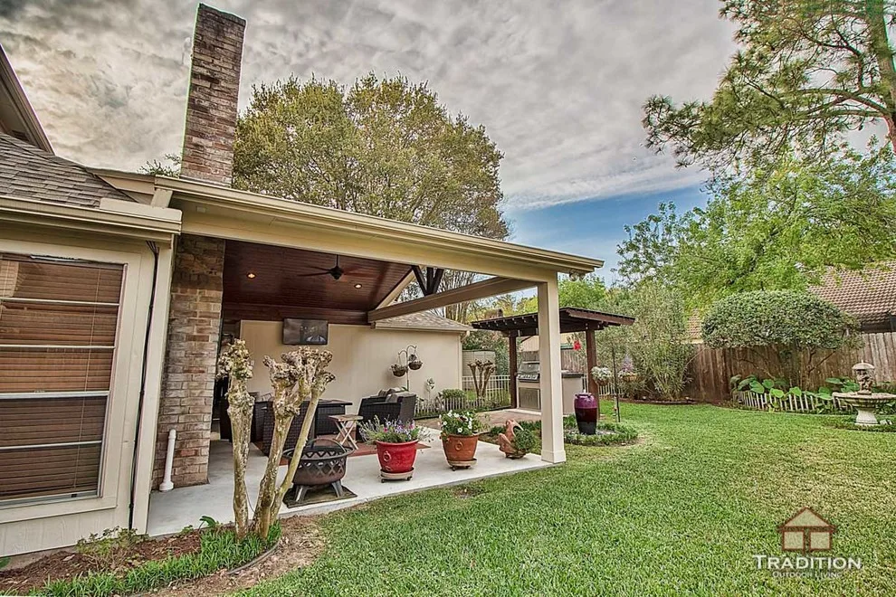 Porte-Cochere Covered Patio in Katy, TX by Tradition Outdoor Living - Photo 2