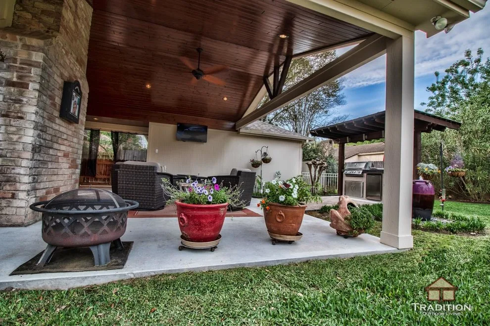 Porte-Cochere Covered Patio in Katy, TX by Tradition Outdoor Living - Photo 6