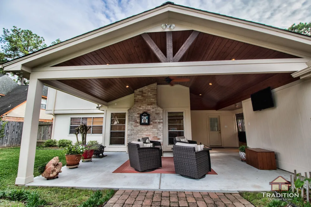 Porte-Cochere Covered Patio in Katy, TX by Tradition Outdoor Living - Photo 4