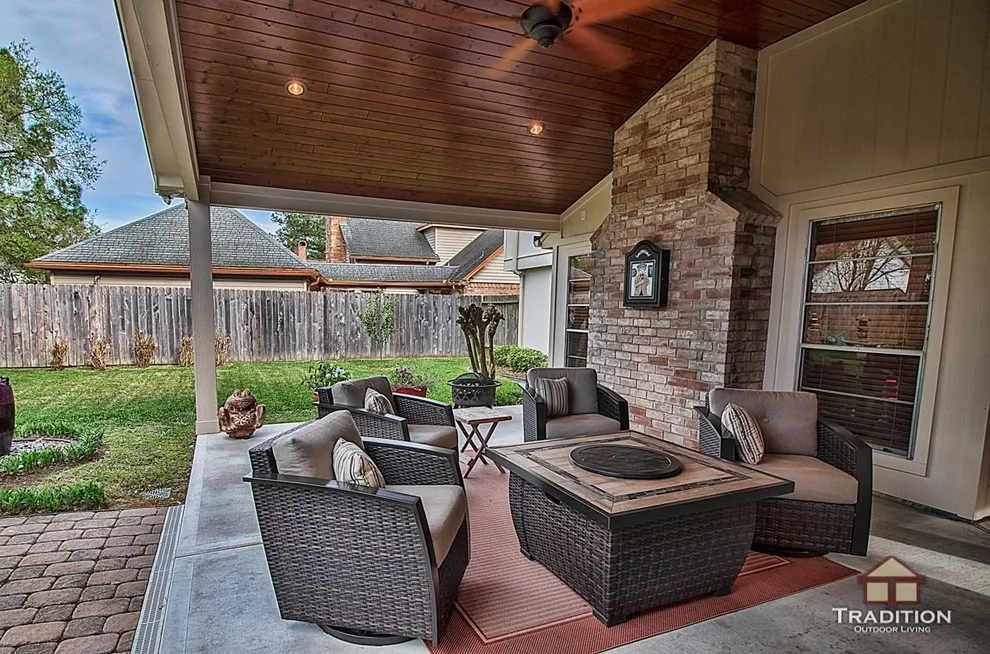 Porte-Cochere Covered Patio in Katy, TX by Tradition Outdoor Living - Photo 5
