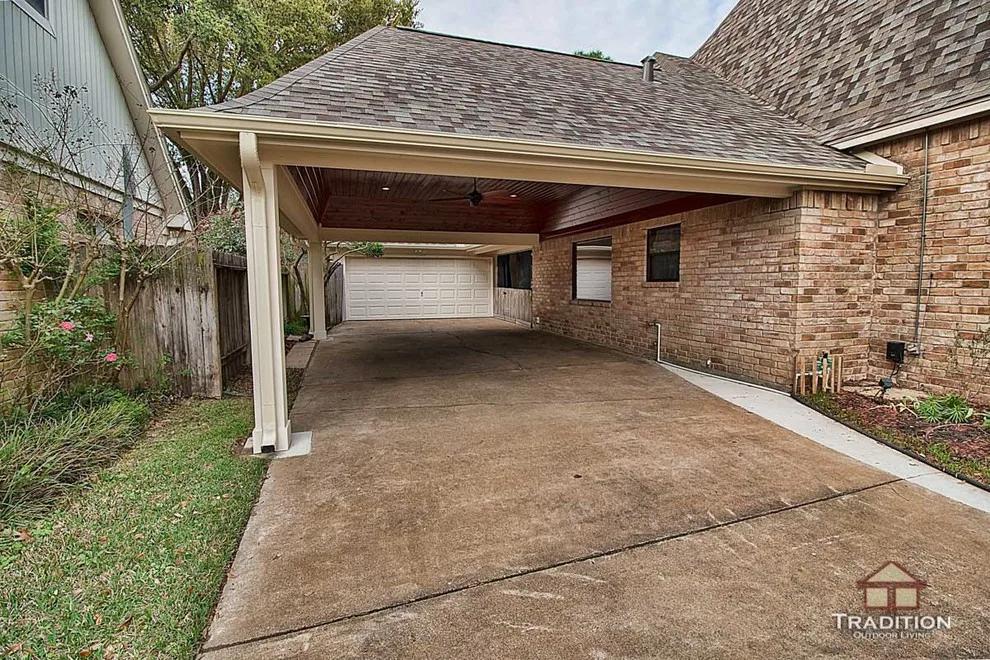 Porte-Cochere Covered Patio in Katy, TX by Tradition Outdoor Living - Photo 9