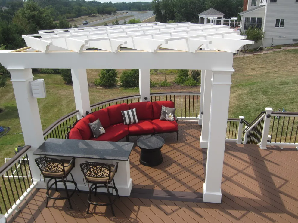 Arched Deck, Bespoke Pergola and Outdoor Space by Deckscapes Of VA, LLC - Photo 9