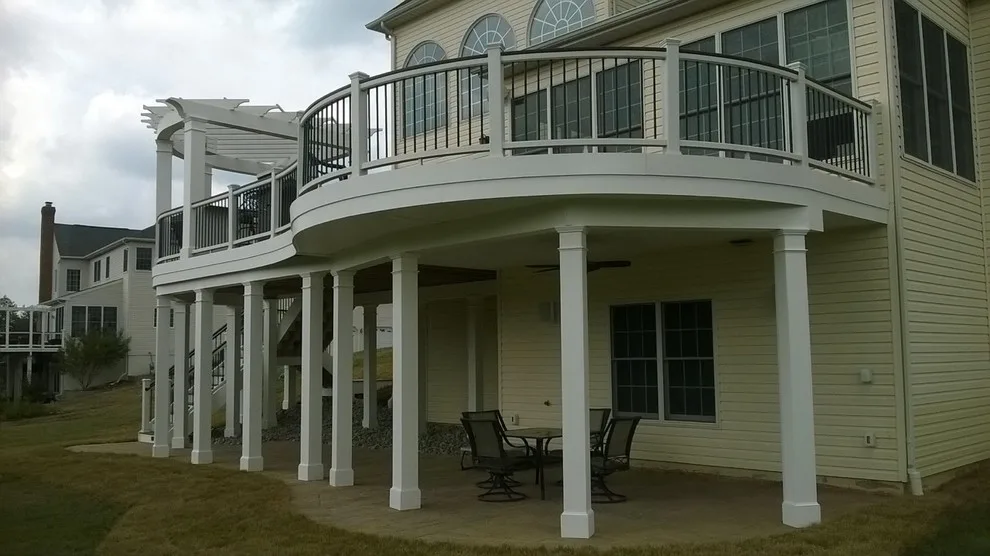 Arched Deck, Bespoke Pergola and Outdoor Space by Deckscapes Of VA, LLC - Photo 7