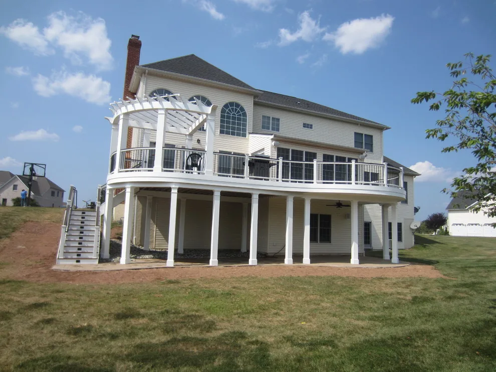 Arched Deck, Bespoke Pergola and Outdoor Space by Deckscapes Of VA, LLC - Photo 3