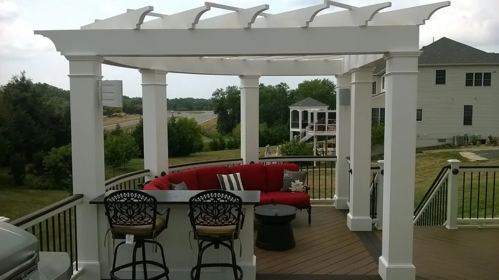 Arched Deck, Bespoke Pergola and Outdoor Space by Deckscapes Of VA, LLC - Photo 8