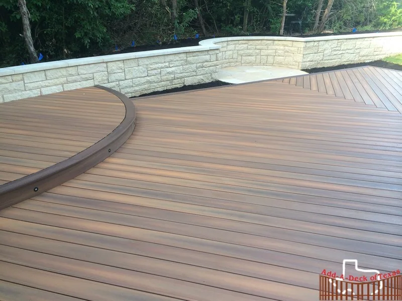 Curved Fiberon Ipe Deck and Leuder Retaining Wall by Austin Add-A-Deck - Photo 5
