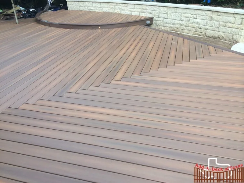 Curved Fiberon Ipe Deck and Leuder Retaining Wall by Austin Add-A-Deck - Photo 6