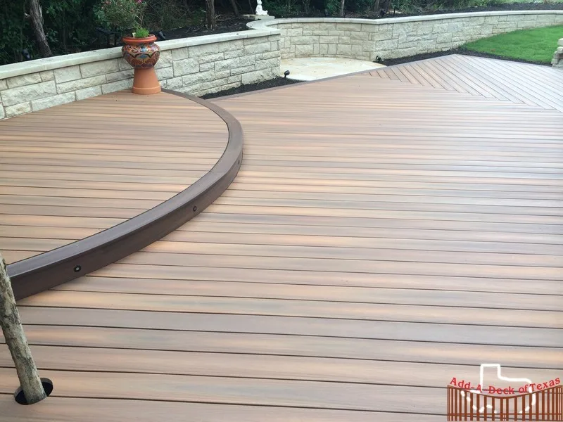 Curved Fiberon Ipe Deck and Leuder Retaining Wall by Austin Add-A-Deck - Photo 3
