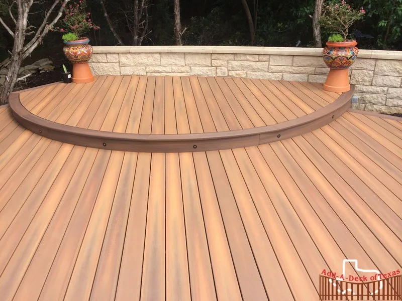 Curved Fiberon Ipe Deck and Leuder Retaining Wall by Austin Add-A-Deck - Photo 8