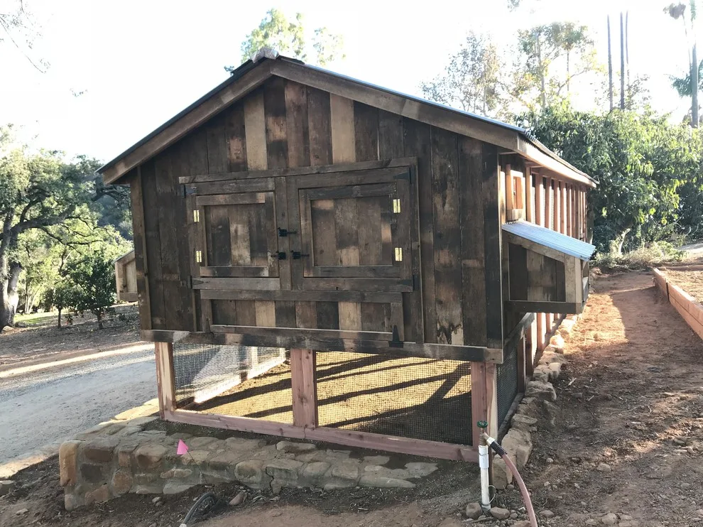 Reclaimed Wood Chicken Coop Design by Carolina Coops - Photo 11