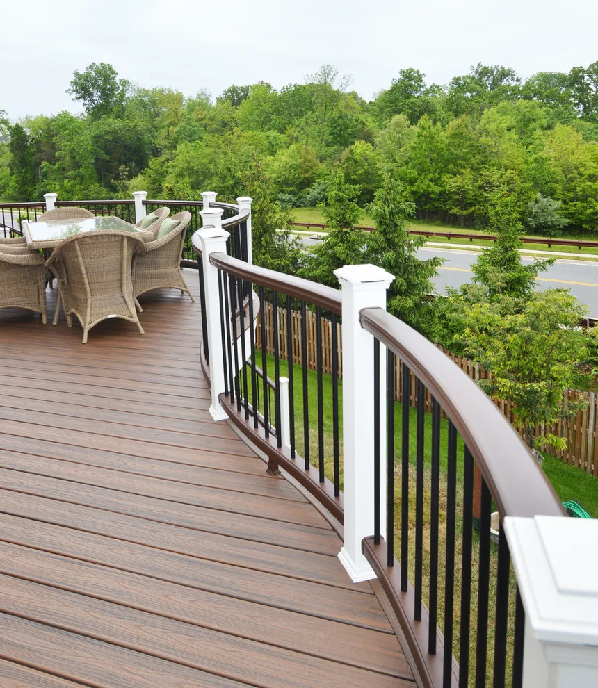 Tailored Curved Deck and Stairs by Deckscapes Of VA, LLC - Photo 11