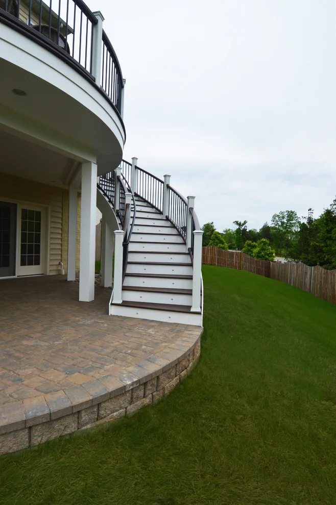 Tailored Curved Deck and Stairs by Deckscapes Of VA, LLC - Photo 3